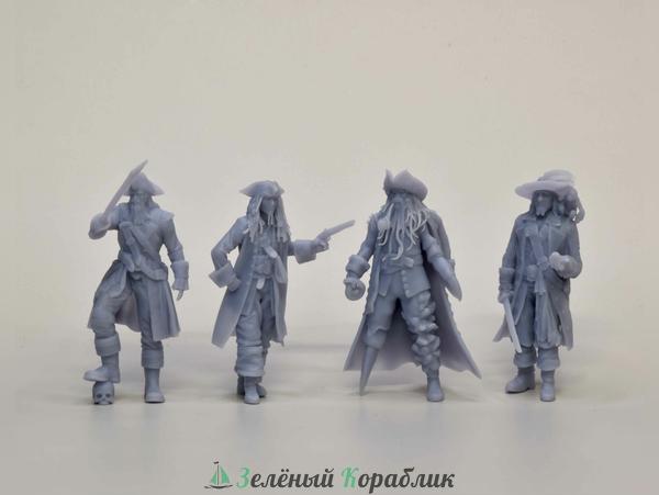 DV047 Набор фигурок «Легендарные капитаны Карибских морей» (масштаб 1:72), 4 шт.