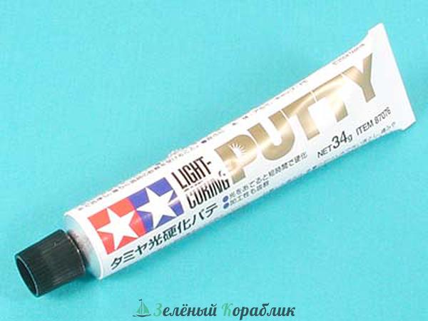 87076 Tamiya Шпаклевка (Light-Curing Putty), 34 гр