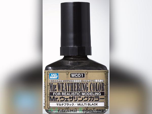 MHBWC01 Смывка Mr.Weathering Color, Multi Black (Черная) (объём 40 мл)