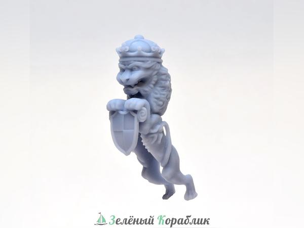 DV026 Носовая фигура «Лев со щитом» (высота 40 мм)