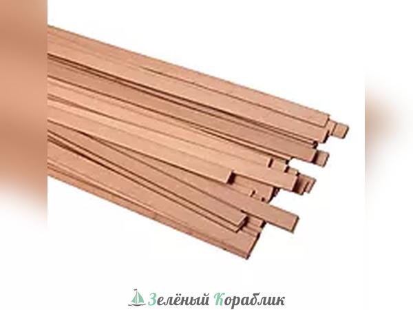 F06GR50 Рейки Груша (длина 500 мм, ширина 5 мм, толщина 0.5 мм), 10 шт.