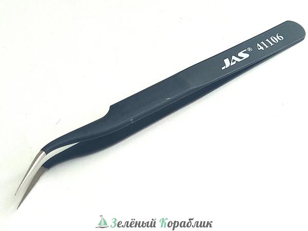 JAS41106 Пинцет изогнутый 30°, 120 мм