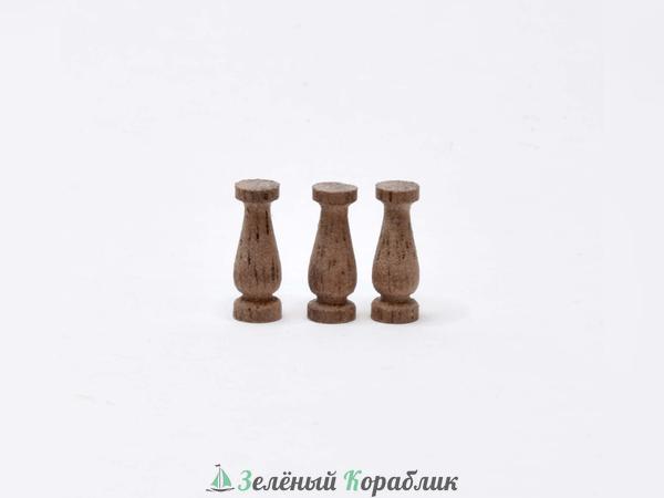 DV150 Пиллерсы «Капля», (орех) (высота 8 мм), 20 шт.