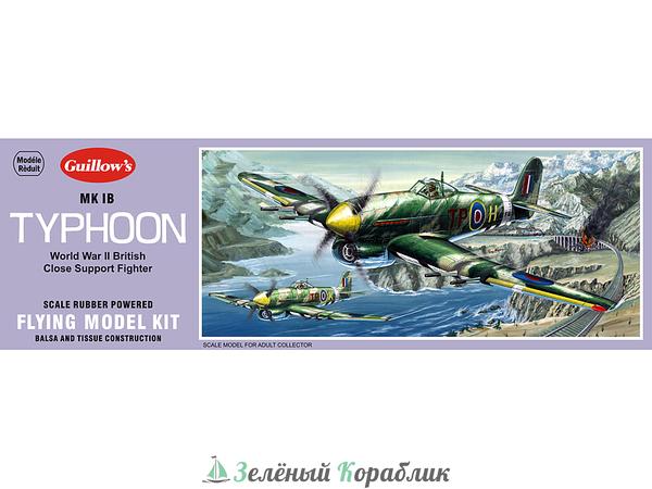 GUI906 Сборная дер.модель.Самолет Typhoon. Guillows 1:28