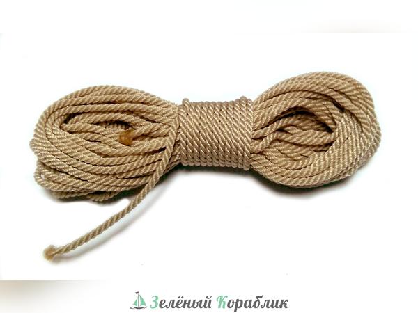 VLB14 Канаты для бегучего такелажа, бежевые 1,4 мм, 5 м