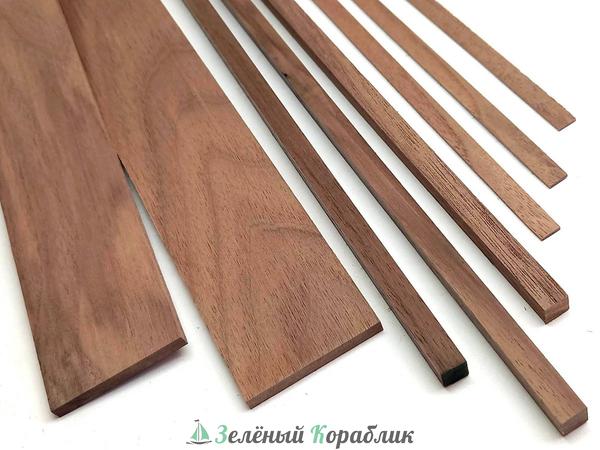 CV097-1 Рейка  орех американский (длина 500 мм, ширина 9 мм, толщина 1.5 мм), 1 шт.