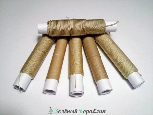 VLB04 Канаты для бегучего такелажа, бежевые 0,4 мм, 5 м