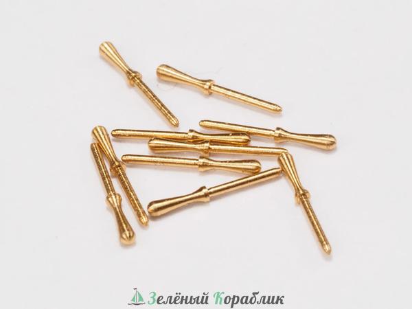 TN-D002 Латунные точеные нагели для кофель-планок (длина 6 мм), 10 шт.