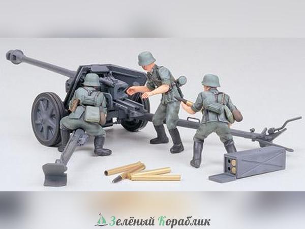 35047 Нем. 75-мм противотанковая пушка PAK40/L46 с расчетом (3 фигуры)