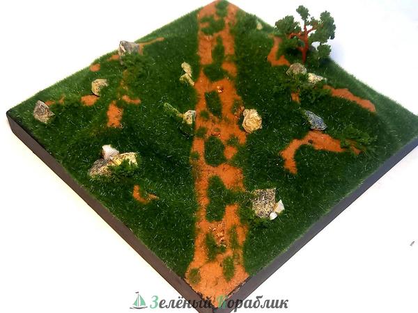 D20309 Подставка-виньетка  для диорамы  1:72, 1:100 (длина 200 мм, ширина 200 мм), 1 шт.